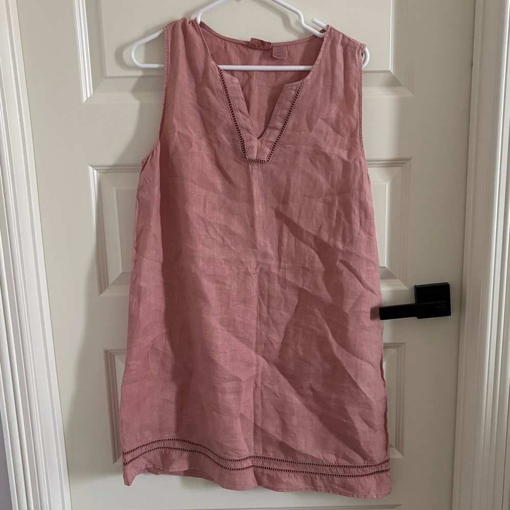 Sigrid Olsen Dusty Rose Linen Dress